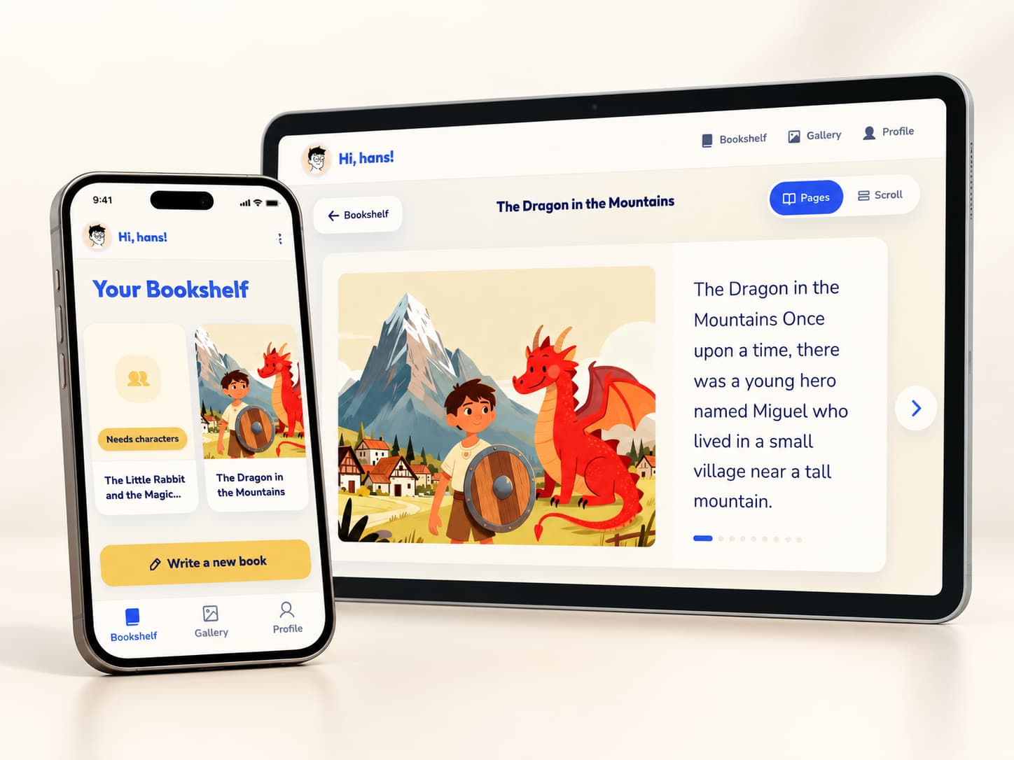 StoryBuddy — primary interface screenshot