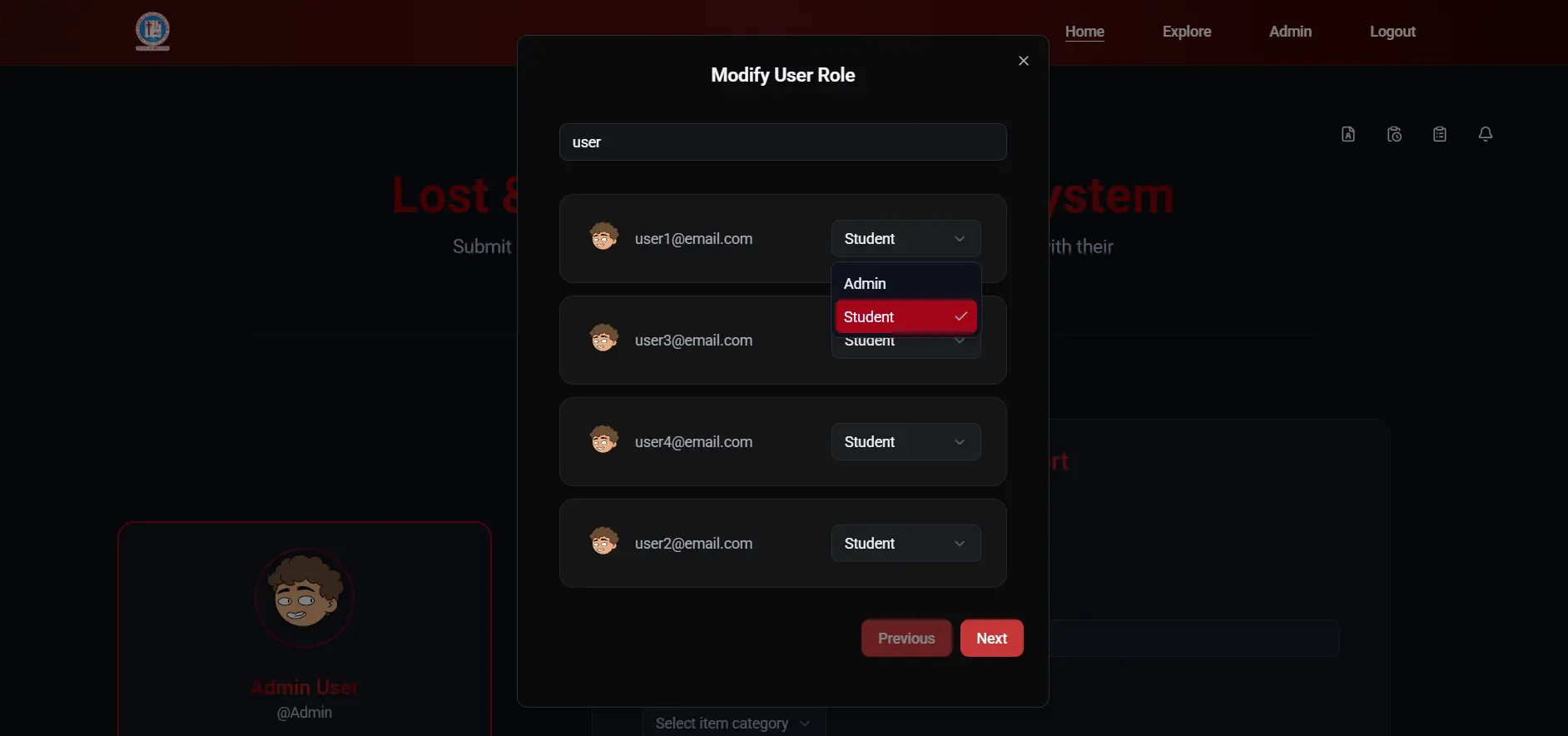 Lost and Found Management System — screenshot 4