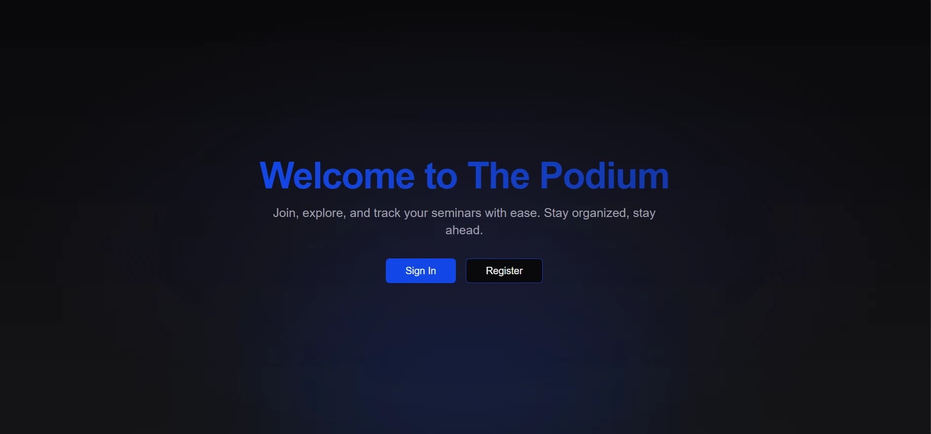 The Podium — application screenshot