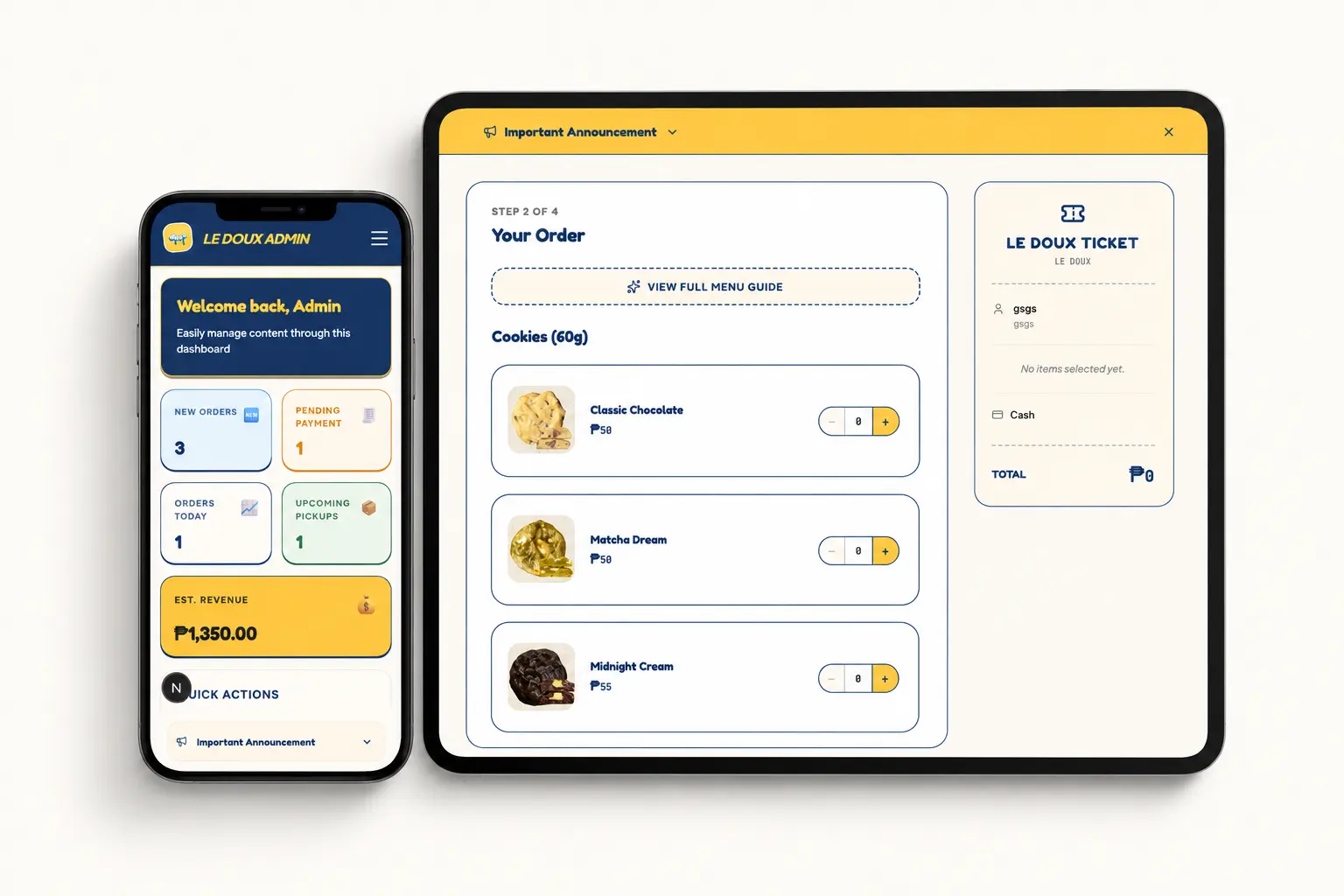Le Doux — primary interface screenshot